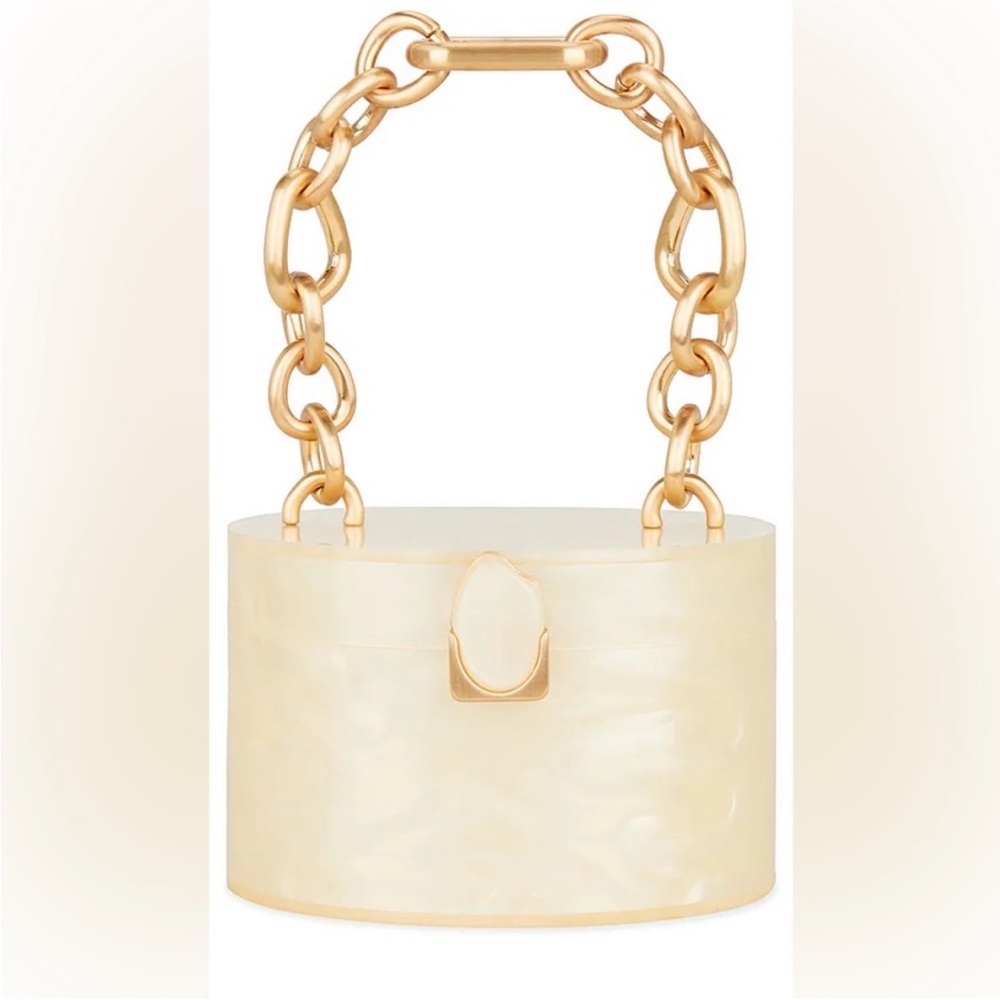 Cult Gaia Inka Mini Top Handle Bag in Ivory